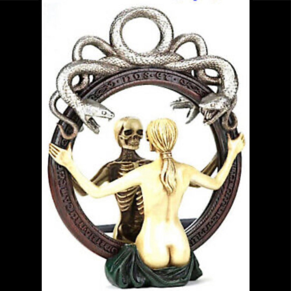 IN SEARCH OF ALCHEMY SPECULUM MIRROR Skeleton SERPENT Gothic.
